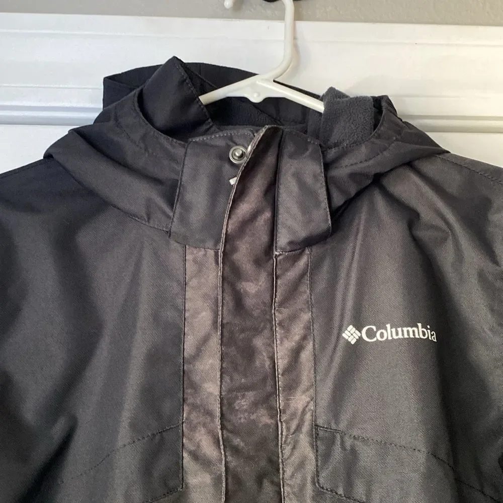 Columbia Black Camouflage Hooded Jacket Size XL (18/20)